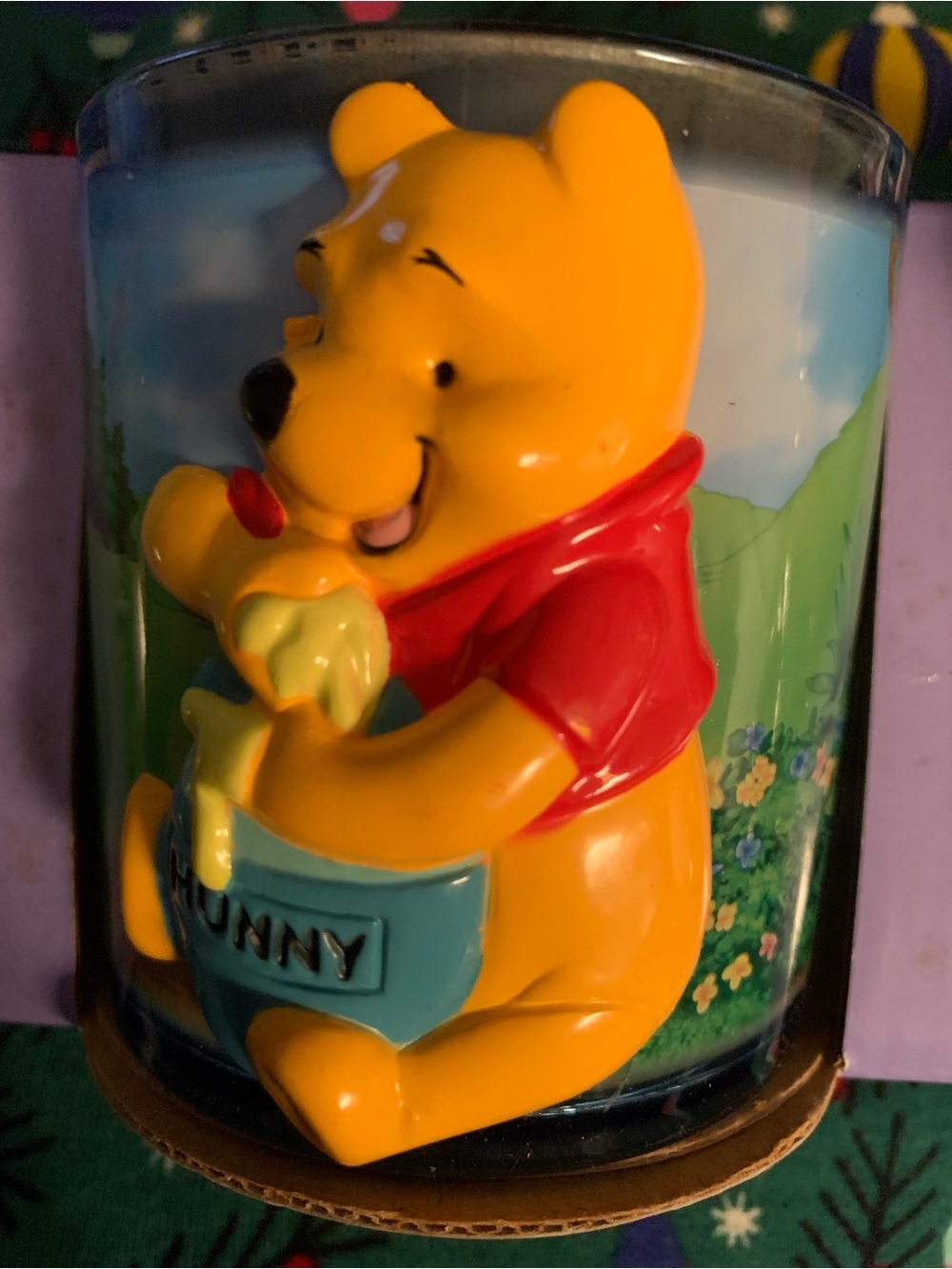 Disney Winnie the Pooh Yellow and Red plastic Mug with 3D Hunny Pot - Picture 3 of 9
